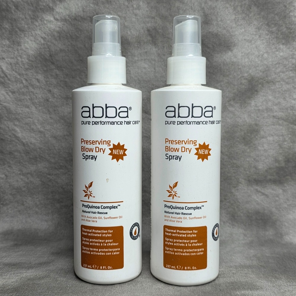 (X2) ABBA Preserving Blow‎ Dry Hair Spray 8 oz w/Aloe Vera, Avocado, Sunflower